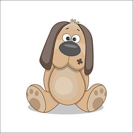 Oturan Sevimli Köpek Sticker