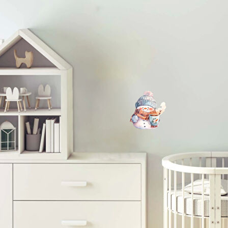 Kupa Tutan Karlı Adam Duvar Stickerı