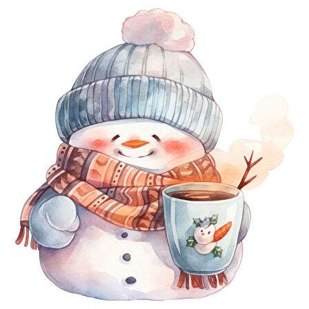 Kupa Tutan Karlı Adam Duvar Stickerı