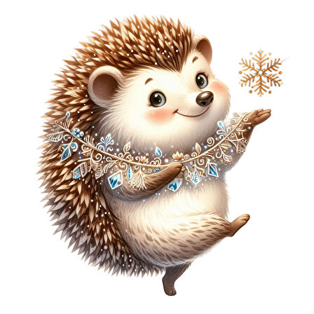 Dantel Detaylı Kirpi Duvar Stickerı