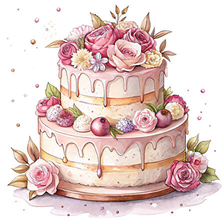 Çok Katlı Pasta Duvar Stickerı