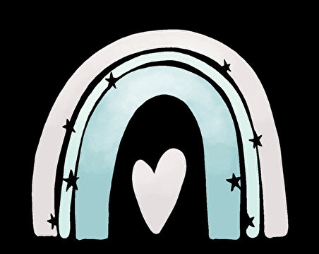 Yıldızlı Kalpli Gökkuşağı