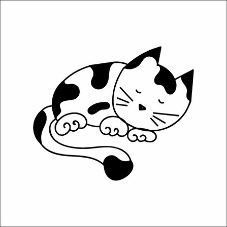 Uyuyan Kedi Sticker
