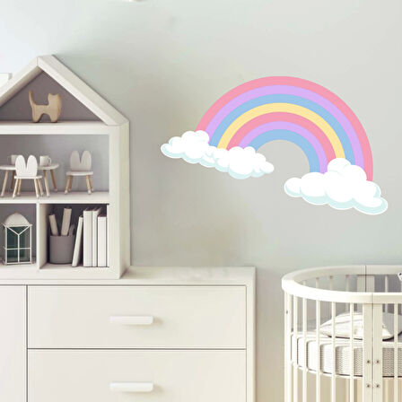 Bulutlar ve Gökkuşağı Sticker