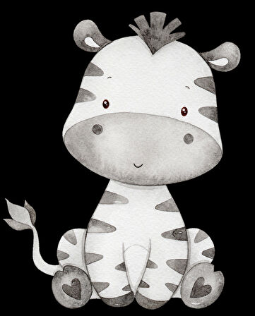 Oturan Zebra Duvar Stickerı