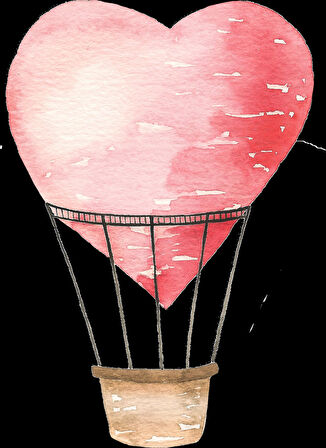 Kalp Balon Duvar Stickerı