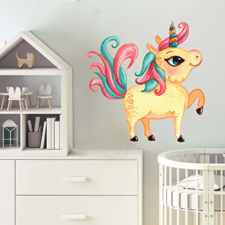 Sarı uncorn Sticker