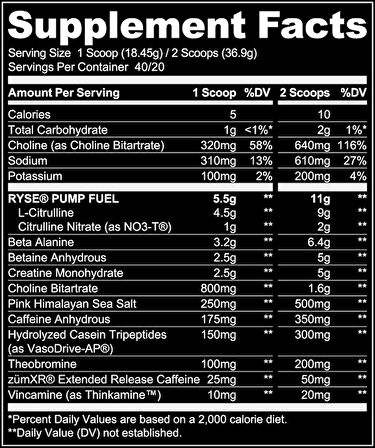 RYSE, Godzilla, PreWorkout+Creatine 40 servis (USA MENŞEİ)