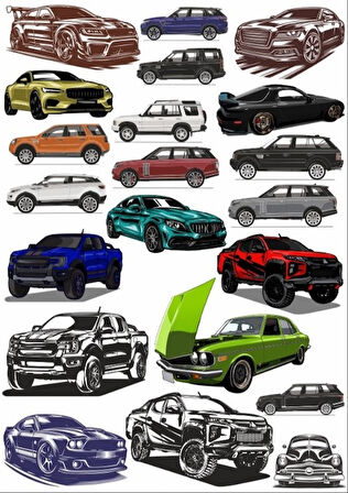 Arabalar Sticker Set