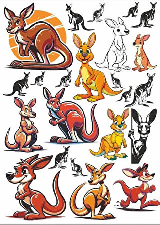 Kanguru Sticker Set