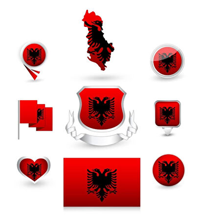 Arnavutluk Sticker Set