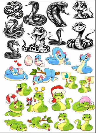 Yılan Sticker Set