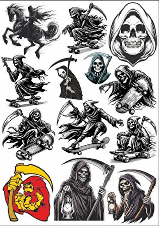 İskelet Sticker Set