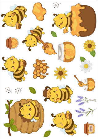 Arı Bal Sticker Set
