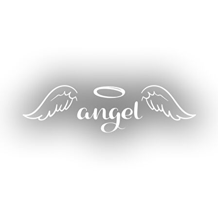Angel Sticker 17x17 Cm Beyaz