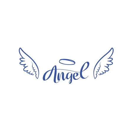 Angel Sticker 17x17 Cm Mavi
