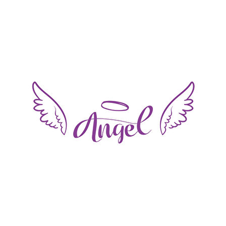 Angel Sticker 17x17 Cm Mor