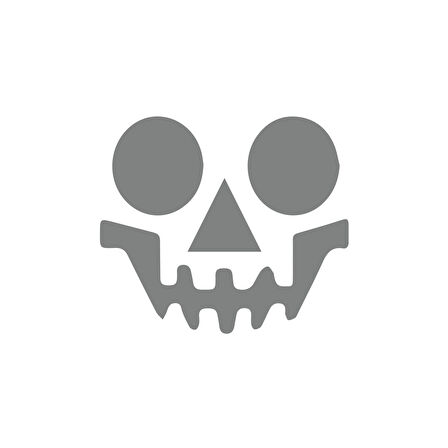 İskelet Sticker 17x17 Cm Gri