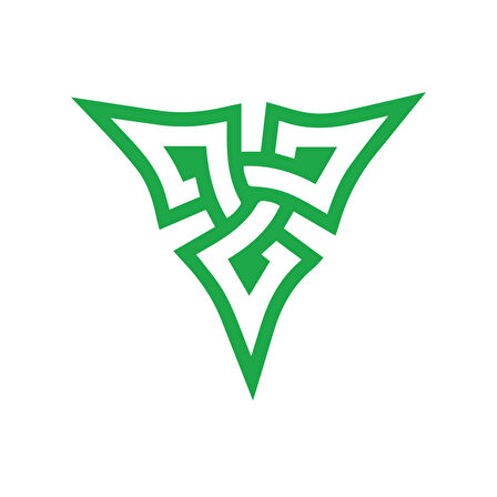 Nordik Güç Sembolü Sticker 17x17 Cm Yeşil