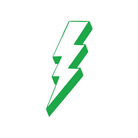 Elektirk Enerji Sticker 17x17 Cm Yeşil