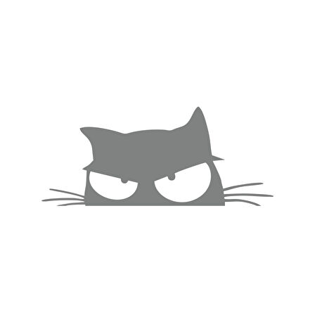 Kedi Sticker 17x17 Cm Gri