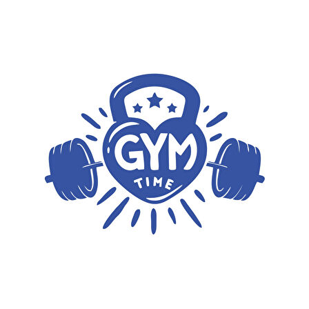 GYM Times Sticker 17x17 Cm Mavi