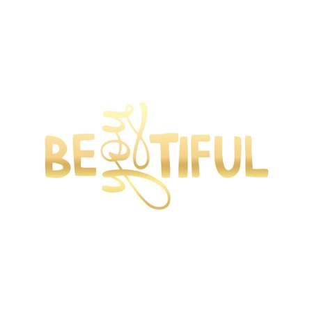 Beatiful Sticker 17x17 Cm Gold