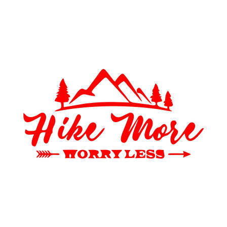Hike More Dağ Sticker 17x17 Cm Kırmızı