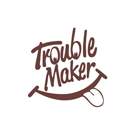 Trouble Maker Sticker 17x17 Cm Kahverengi