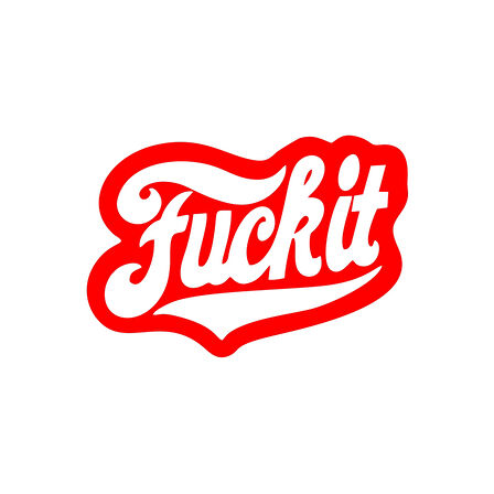 F*ck İt Sticker 17x17 Cm Kırmızı