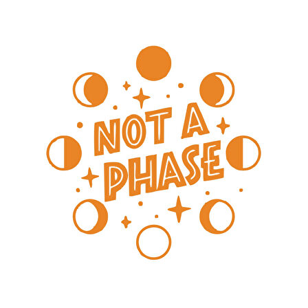 Not Phase Sticker 17x17 Cm Turuncu