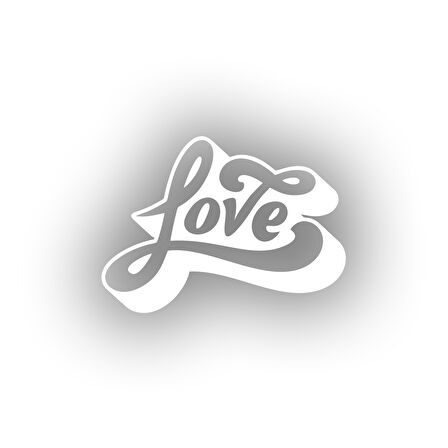 Love Sticker 17x17 Cm Beyaz