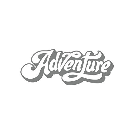 Adventure Sticker 17x17 Cm Gri