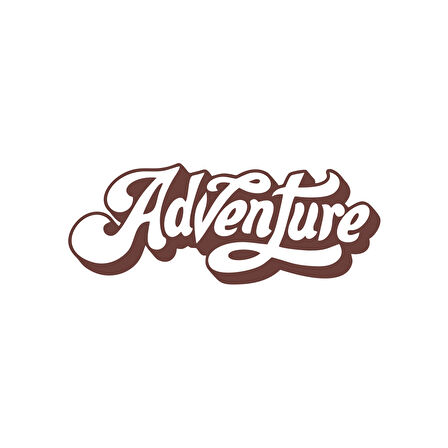 Adventure Sticker 17x17 Cm Kahverengi