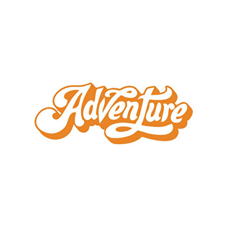 Adventure Sticker 17x17 Cm Turuncu