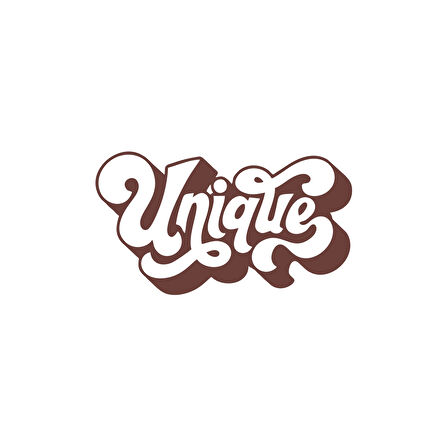 Unique Sticker 17x17 Cm Kahverengi
