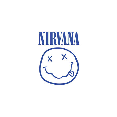 Nirvana Surat Sticker 17x17 Cm Mavi