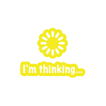 İm Thinking Sticker 17x17 Cm Sarı
