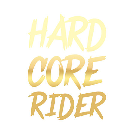 Hard Core Rider Sticker 17x17 Cm Gold