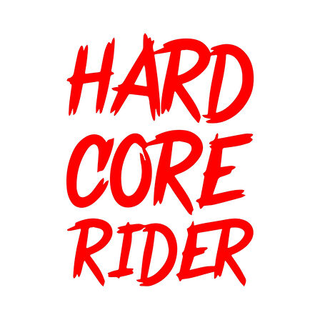 Hard Core Rider Sticker 17x17 Cm Kırmızı