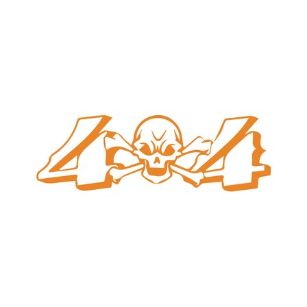 4x4 Kurukafa Sticker 17x17 Cm Turuncu