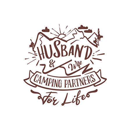 Husband Sticker 17x17 Cm Kahverengi