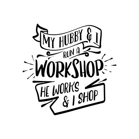 Workshhop Sticker 17x17 Cm Siyah