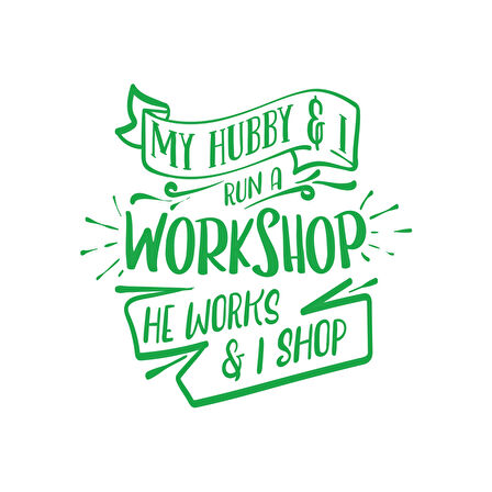 Workshhop Sticker 17x17 Cm Yeşil