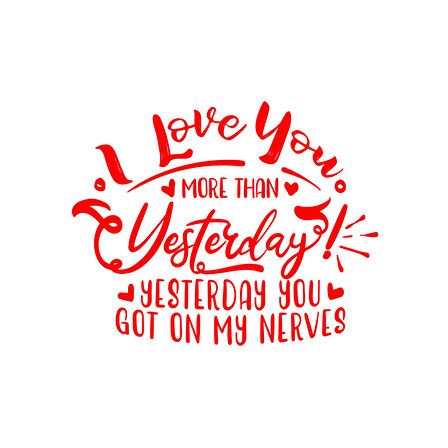 I love You Sticker 17x17 Cm Kırmızı