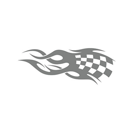 Alev Racing Sticker 17x17 Cm Gri