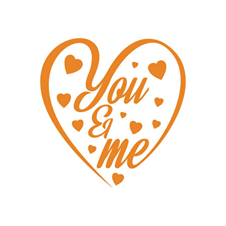 Yo and Me Sticker 17x17 Cm Turuncu