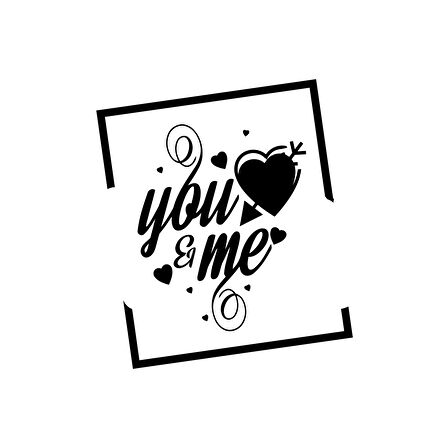 Yo and Me Sticker 17x17 Cm Siyah