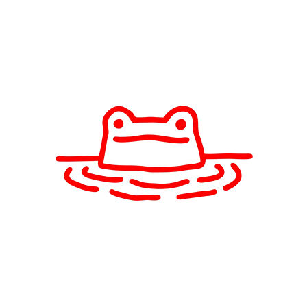 Kurbağa Sticker 17x17 Cm Kırmızı