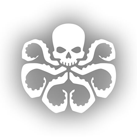 Ahtapot Sticker 17x17 Cm Beyaz